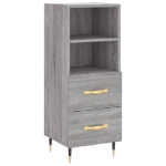 Credenza Grigio Sonoma 34,5x34x180 cm in Legno Multistrato