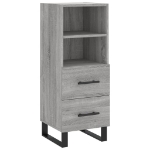 Credenza Grigio Sonoma 34,5x34x180 cm in Legno Multistrato