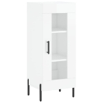 Credenza 34,5x34x180 cm in Legno Multistrato Bianco Lucido