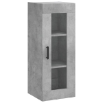 Credenza Grigio Cemento 34,5x34x180 cm in Legno Multistrato