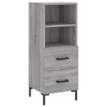 Credenza Grigio Sonoma 34,5x34x180 cm in Legno Multistrato