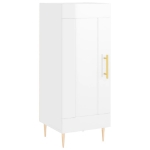 Credenza 34,5x34x180 cm in Legno Multistrato Bianco Lucido