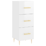 Credenza 34,5x34x180 cm in Legno Multistrato Bianco Lucido