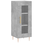 Credenza Grigio Cemento 34,5x34x180 cm in Legno Multistrato