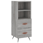 Credenza Grigio Sonoma 34,5x34x180 cm in Legno Multistrato