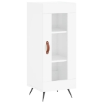 Credenza 34,5x34x180 cm in Legno Multistrato Bianco Lucido