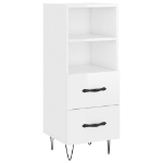 Credenza 34,5x34x180 cm in Legno Multistrato Bianco Lucido