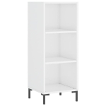 Credenza 34,5x34x180 cm in Legno Multistrato Bianco Lucido