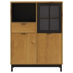 Credenza con Anta in Vetro FLAM 92x40x122,5 cm in Legno di Pino