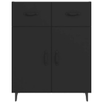 Credenza Nera 69,5x34x90 cm in Legno Multistrato