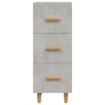 Credenza Grigio Cemento 34,5x34x90 cm in Legno Multistrato