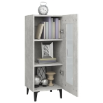 Credenza Grigio Cemento 34,5x34x90 cm in Legno Multistrato