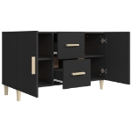 Credenza Nera 100x36x60 cm in Legno Multistrato