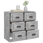 Credenza Grigio Cemento 70x35,5x67,5 cm in Legno Multistrato