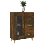 Credenza Rovere Fumo 69,5x34x90 cm in Legno Multistrato