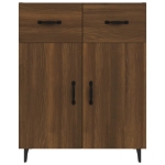 Credenza Rovere Marrone 69,5x34x90 cm in Legno Multistrato