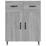 Credenza Grigio Sonoma 69,5x34x90 cm in Legno Multistrato