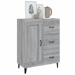 Credenza Grigio Sonoma 69,5x34x90 cm in Legno Multistrato