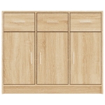 Credenza Rovere Sonoma 91x28x75 cm in Legno Multistrato