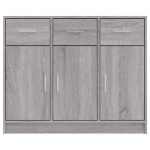 Credenza Grigio Sonoma 91x28x75 cm in Legno Multistrato