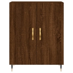 Credenza Rovere Marrone 69,5x34x90 cm in Legno Multistrato