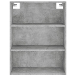 Credenza Grigio Cemento 69,5x34x180 cm in Legno Multistrato