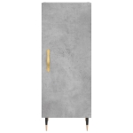 Credenza Grigio Cemento 34,5x34x90 cm in Legno Multistrato