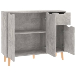 Credenza Grigio Cemento 90x30x72 cm in Legno Multistrato