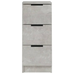 Credenze 2 pz Grigio Cemento 30x30x70 cm in Legno Multistrato