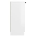 Credenza Bianco Lucido 90,5x30x70 cm in Legno Multistrato