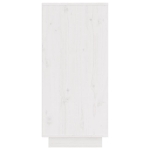 Credenze 2 pz Bianco 31,5x34x75 cm in Legno Massello di Pino