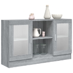 Mobile Vetrina Grigio Sonoma 120x30,5x70 cm Legno Multistrato