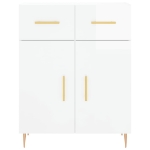 Credenza 69,5x34x90 cm in Legno Multistrato Bianco Lucido