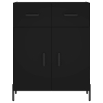 Credenza Nera 69,5x34x90 cm in Legno Multistrato