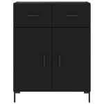 Credenza Nera 69,5x34x90 cm in Legno Multistrato