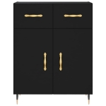 Credenza Nera 69,5x34x90 cm in Legno Multistrato