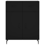 Credenza Nera 69,5x34x90 cm in Legno Multistrato