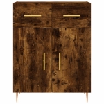 Credenza Rovere Fumo 69,5x34x90 cm in Legno Multistrato