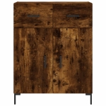 Credenza Rovere Fumo 69,5x34x90 cm in Legno Multistrato