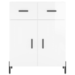 Credenza 69,5x34x90 cm in Legno Multistrato Bianco Lucido