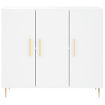 Credenza Bianca 90x34x80 cm in Legno Multistrato