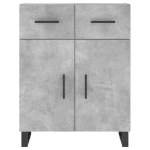 Credenza Grigio Cemento 69,5x34x90 cm in Legno Multistrato