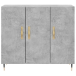 Credenza Grigio Cemento 90x34x80 cm in Legno Multistrato