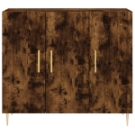 Credenza Rovere Fumo 90x34x80 cm in Legno Multistrato