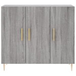 Credenza Grigio Sonoma 90x34x80 cm in Legno Multistrato