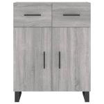 Credenza Grigio Sonoma 69,5x34x90 cm in Legno Multistrato