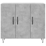 Credenza Grigio Cemento 90x34x80 cm in Legno Multistrato