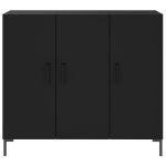 Credenza Nera 90x34x80 cm in Legno Multistrato