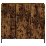 Credenza Rovere Fumo 90x34x80 cm in Legno Multistrato