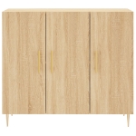 Credenza Rovere Sonoma 90x34x80 cm in Legno Multistrato